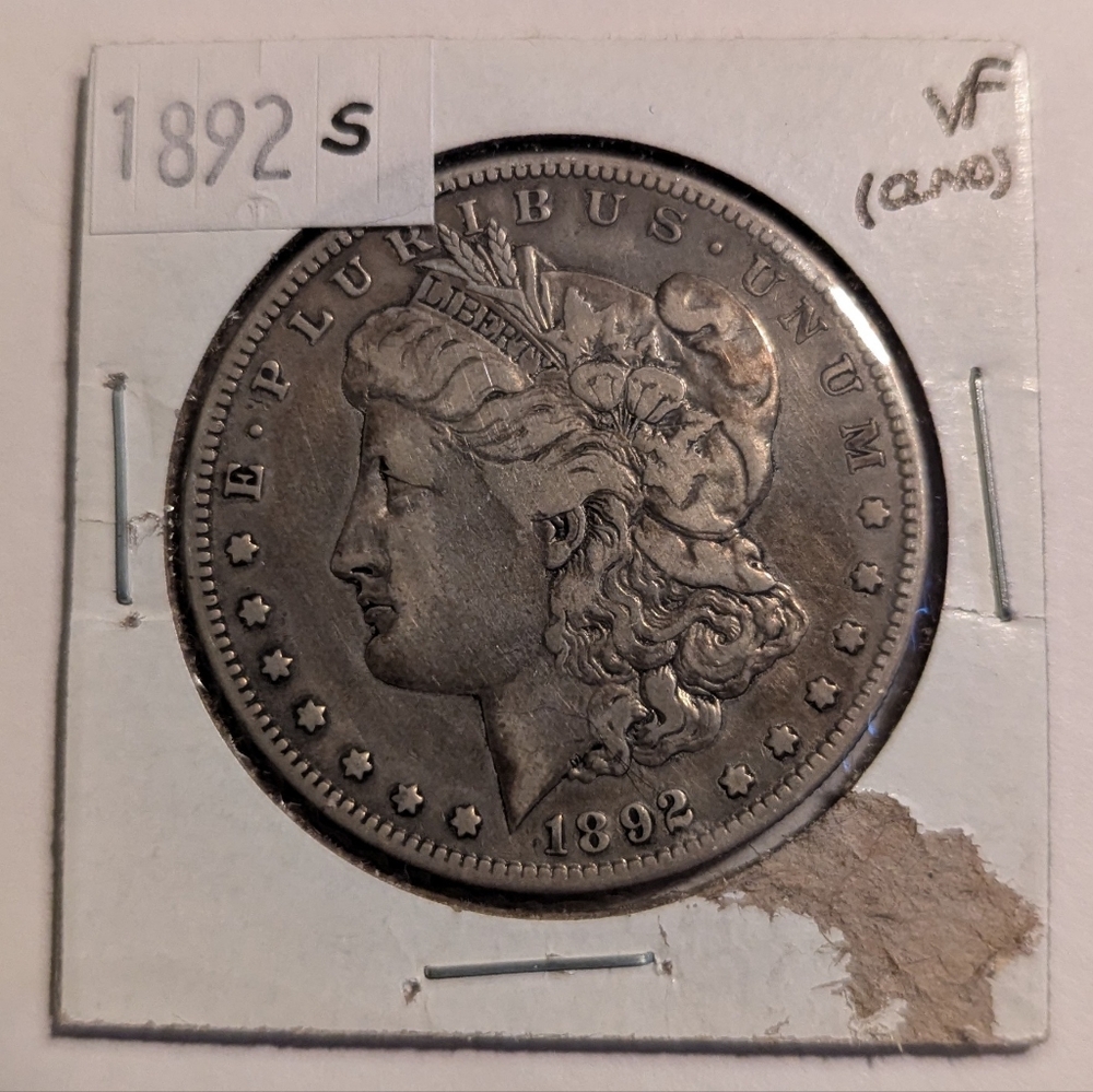 1892 S Morgan Silver Dollar VF Details *Key Date